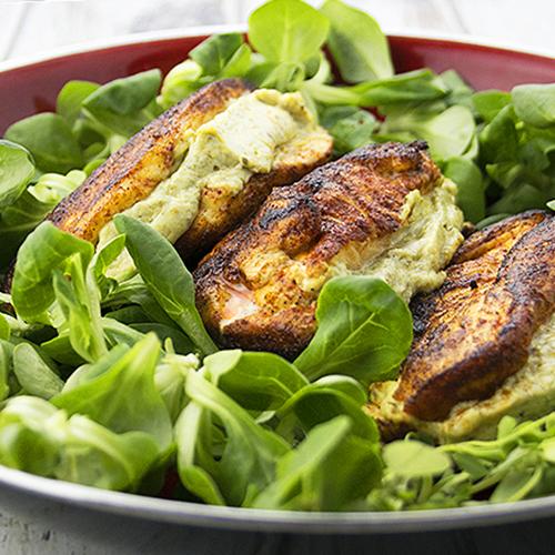 Keto Creamy Pesto-stuffed Chicken Breasts