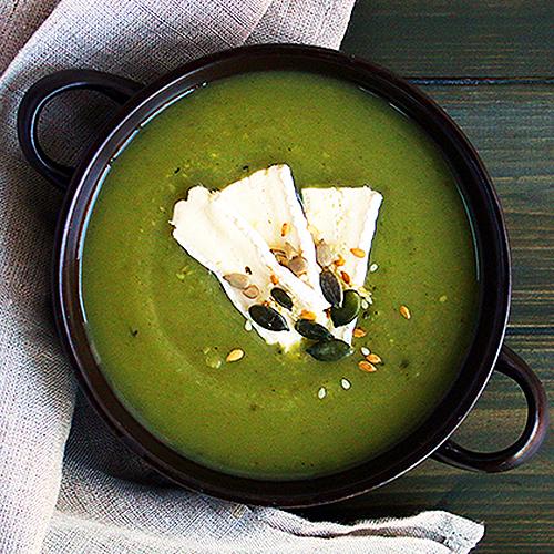 Keto Courgette and Brie Soup
