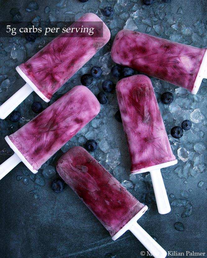 Keto Blueberry Ice Lollies