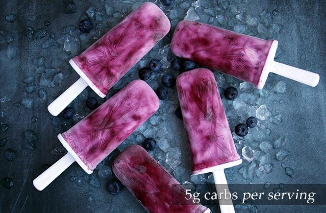 Keto Blueberry Ice Lollies