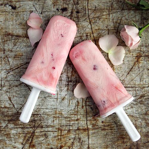 Keto Raspberry Rose Water Lollies