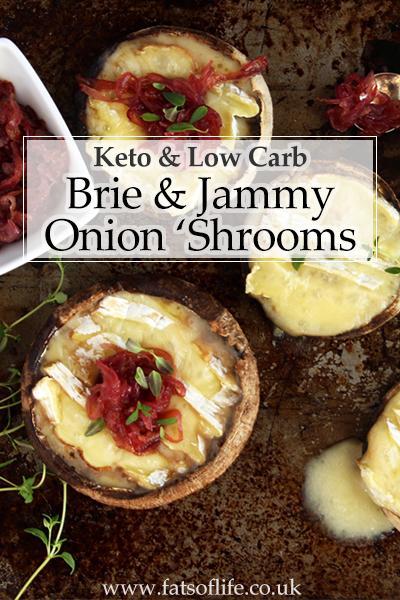 Brie Mushrooms with Red Onion Chutney (Keto)
