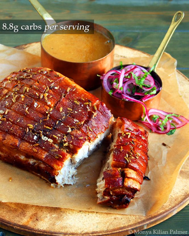 Keto Pork Belly with Red Onions