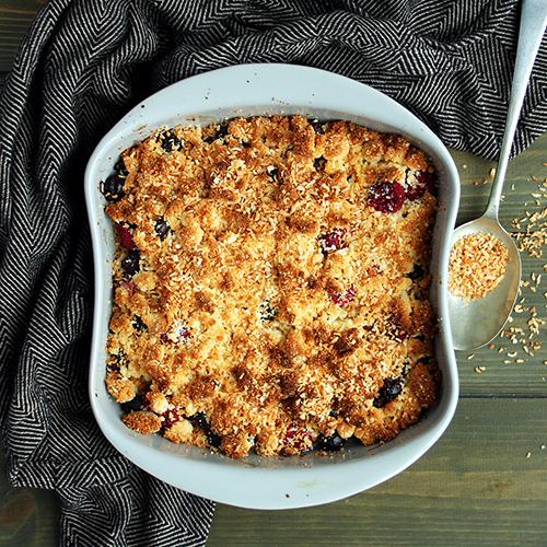 Mixed Berry Coconut Crumble Keto