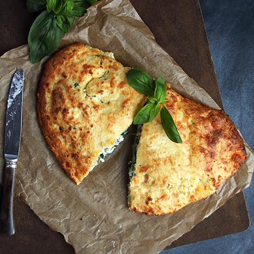 Fathead Spinach and Ricotta Calzone Keto
