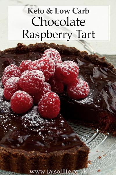 Keto Chocolate and Raspberry Tart