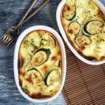 Courgettes baked in Cream