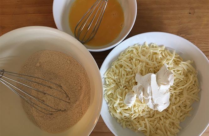 Keto Garlic Bread Preparation