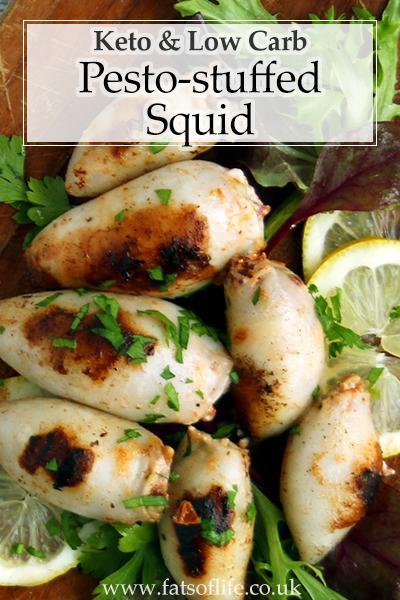 Pesto stuffed Squid Tubes (Keto)
