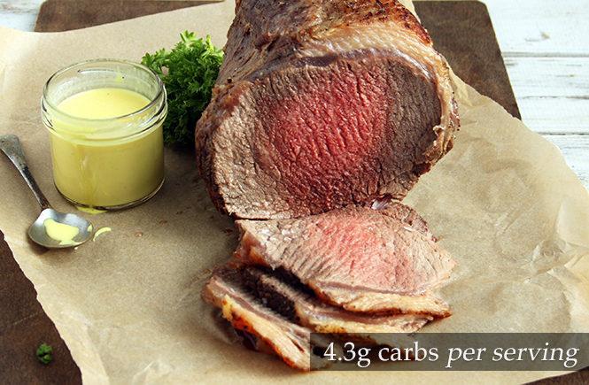 Roast Beef with Creamy Mustard Sauce Keto