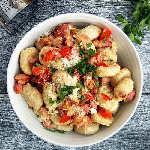 Bacon and Tomato Keto Gnocchi