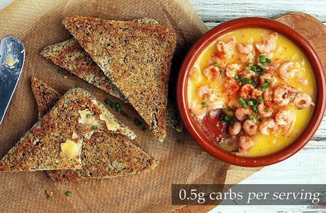 Potted Shrimp on Keto Toast