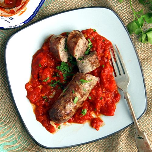 Boerewors en Tamatie Smoor Keto