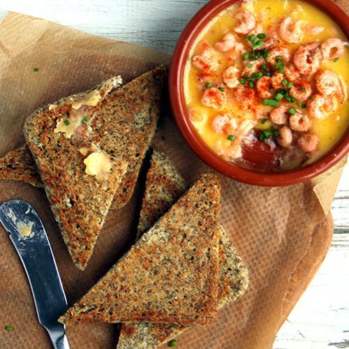 Potted Shrimp on Keto Toast