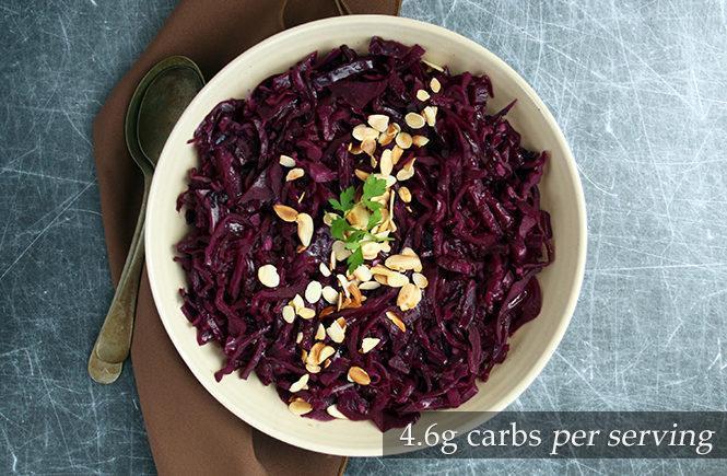 Butter Braised Red Cabbage with Almonds Keto