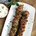 BBQ Lamb Skewers with Ginger Lime Dressing Keto