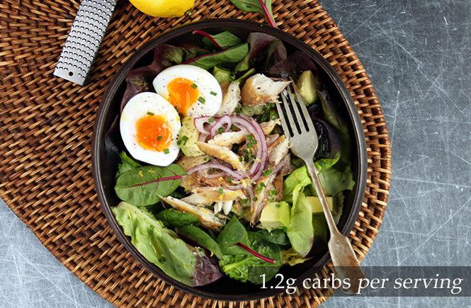 Smoked Mackerel Salad with Eggs Keto