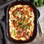 Ultimate Cauliflower Bake with Tomatoes and Basil Keto