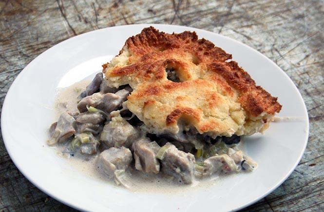 Chicken Leek and Mushroom Pie Keto