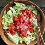 Parmesan and Tomato Iceberg Salad Keto