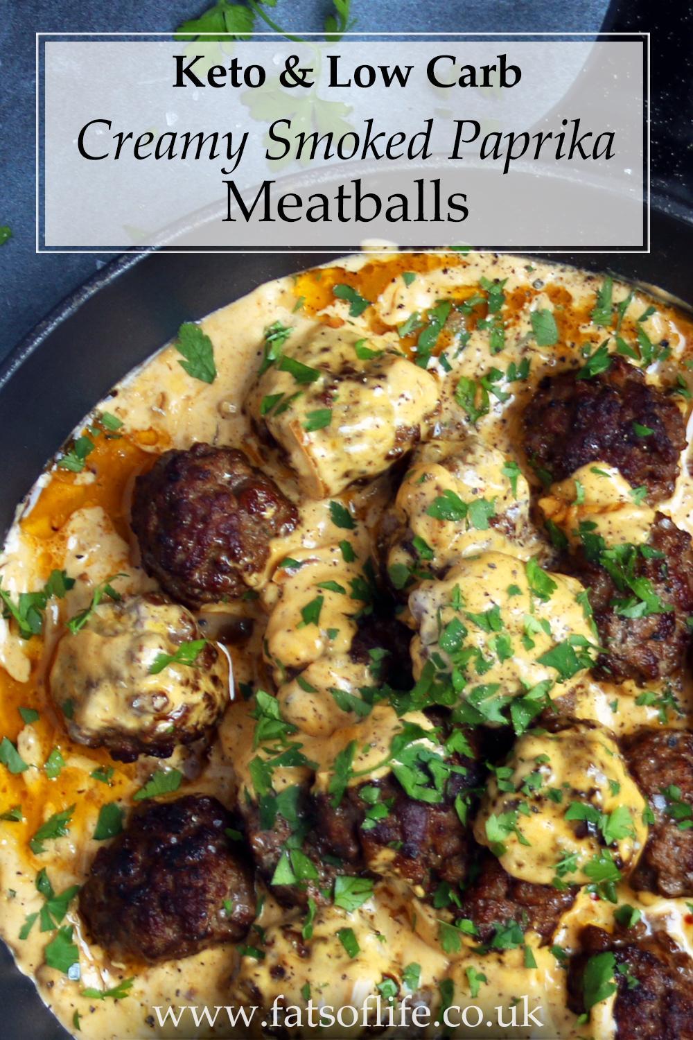 Creamy Smoked Paprika Meatballs (Keto)