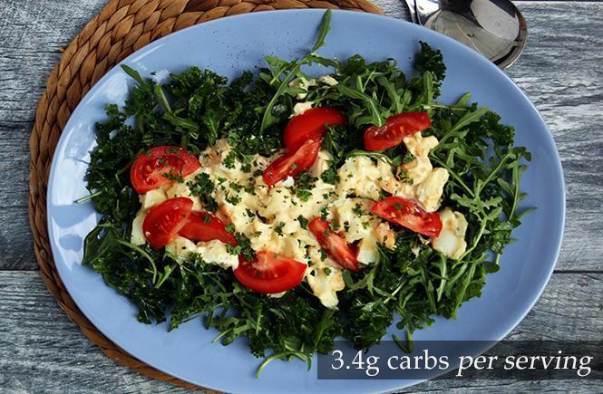 Massaged Kale and Creamy Egg Salad Keto