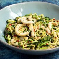 Calamari and Courgetti Bowl with Chilli & Garlic