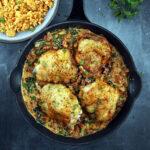 Creamy Spicy Chicken with Seasoned Cauliflower Rice Keto