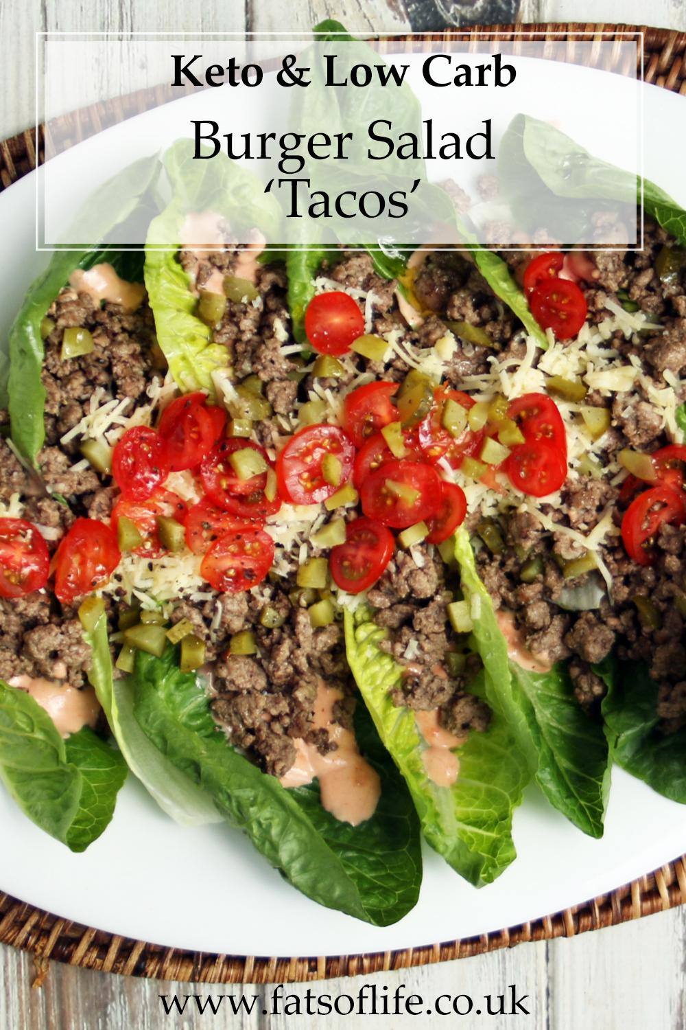 Burger Salad Tacos (Keto)