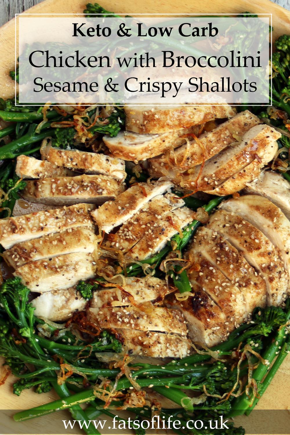 Sesame Chicken, Broccolini and Crispy Shallots (Keto)