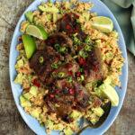 Cumin Lamb Rump Steaks with Spiced Cauli Rice Keto