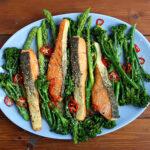 Salmon and Greens with Sesame Dressing Keto