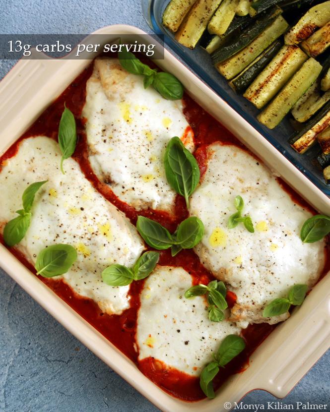 Chicken Parm Roasted Courgette Keto