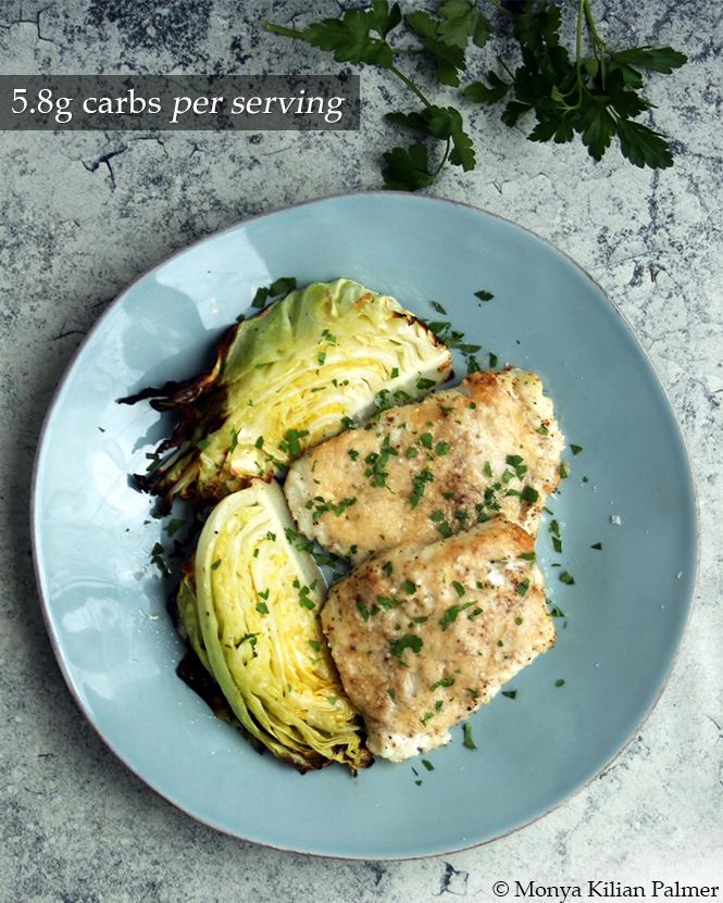 Peppered Parmesan Cod with Garlic Butter Cabbage Keto